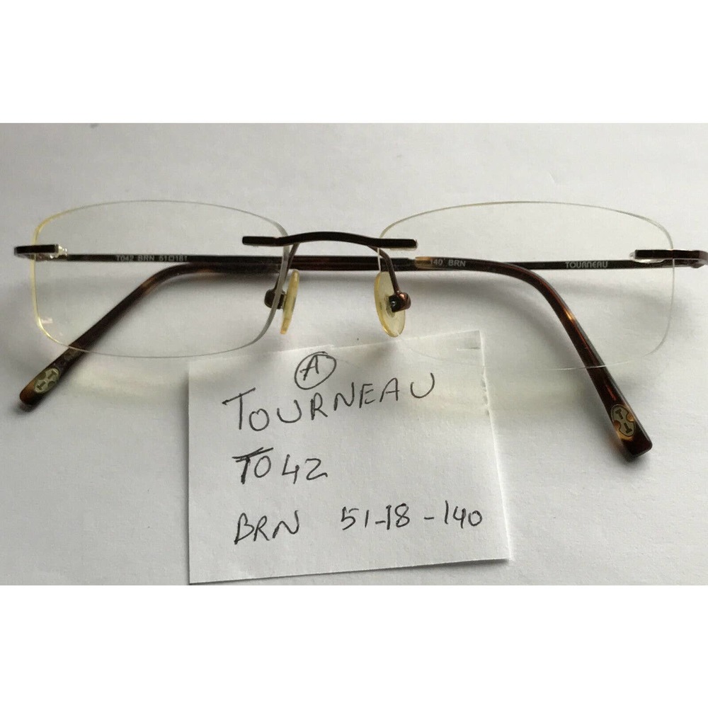TOURNEAU T042 BROWN 51-18-140 WOMENS rimless eyeglasses frame